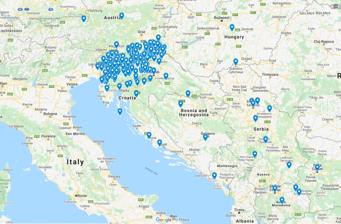 Prenos Tomos PDF  navodil, knjižic in katalogov po krajih v Jugovzhodni Evropi