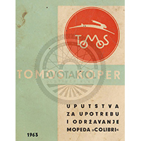 Navodila za uporabo in vzdrževanje mopeda Tomos Colibri 1963